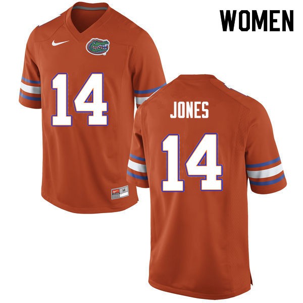 Women #14 Emory Jones Florida Gators College Football Jerseys Orange